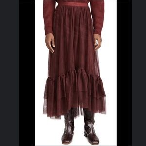 CINQ A SEPT Cheryl Asymmetrical Tulle Skirt 2